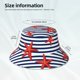 thumbnail image 3 of Balery Starfish Navy Blue Stripe Sombreros para el sol para hombre y mujer, sombrero de pescador con UPF 50+, 3 of 6