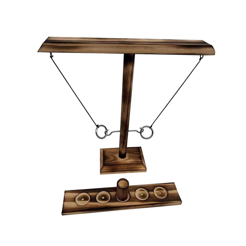 Handmade Wooden Throwing Hook For Home Drinking Game Interactive Ring