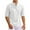 White, variant on yillto 3/4 Sleeve Shirts for Men's V Neck Button Pullover Solid Color Textured Printed Shirt Tops