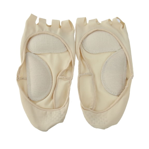 Women's slip Toeless Boat Socks Invisible Massage Cushion Socks - Nude