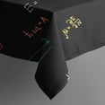 thumbnail image 4 of Math Equations Multicolor Formulas Black Rectangle Tablecloth 60"x102",Waterproof Polyester Rectangle Table Cloth, Wipeable Spillproof Polyester Tablecloth for Dining, Camping, Indoor and Outdoor, 4 of 6