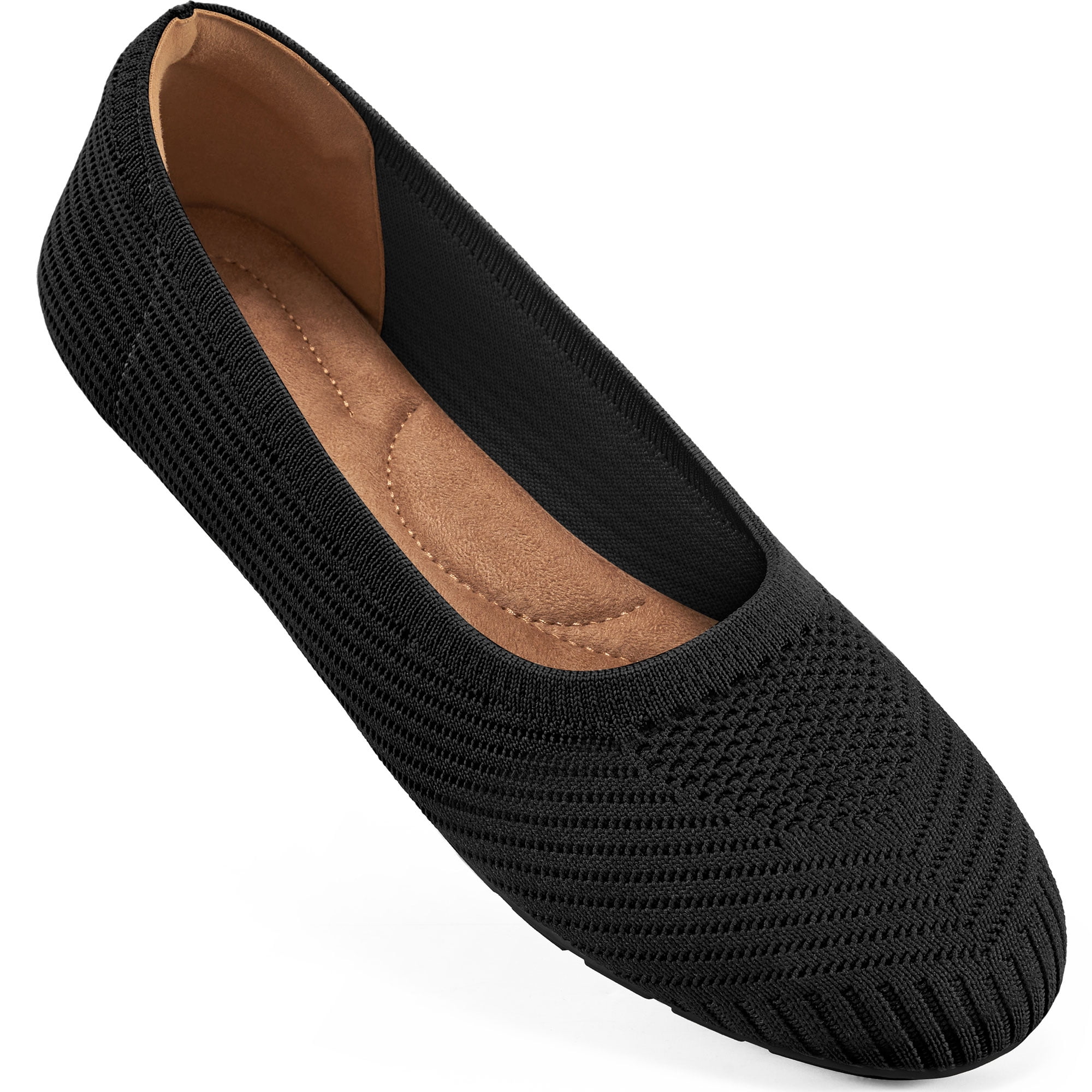 MM6 Maison Margiela Zwarte Leren Balletflats Vierkante Neus Black Dames 84 1628891