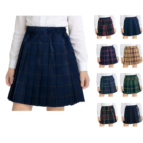 Antinious Girls Solid Stripe Uniform Blazer Versatile Pleated Mini Skirts