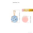 thumbnail image 4 of ANGARA Natural Classic Round 1.12 ct Aquamarine Solitaire Pendant in 14K Rose Gold for Women (Size-7mm) | March Birthstone, Birthday, Anniversary, Jewelry Gift for Women | Natural Aquamarine Necklace, 4 of 9