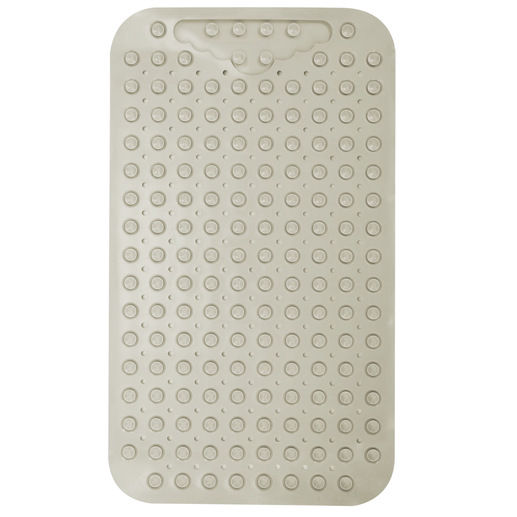 SAYFUT Bathtub and Shower Mats, Extra Long Machine Washable Non-Slip Bath Mat for Bathroom (31.5'' x 20''), Beige