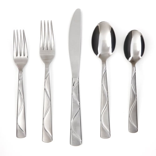 Cambridge Silversmiths Boa Frost Flatware Set, 20 Piece