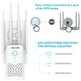 thumbnail image 3 of AC1200 Dual Band Gigabit WiFi Range Extender WiFi Repeater With Dual Gigabit LAN Port and 4 High Gain Antennas, Wireless AP / Range Extender / Router 3 Modes, WPS, Wall Plug, 3 of 9