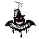 thumbnail image 5 of Letrero de bienvenida colgante de Halloween, licencia de licencia de tejida para , para decoraciones de casas embrujadas, color negro perfecl monstruo de calabaza de halloween, 5 of 7
