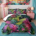 thumbnail image 2 of Manfei Boho Botanical Quilt Full 3-Piece,Hawaiian Tropical Leaves Full Bedspread Sets,1 Coverlet and 2 Pillowcases, 2 of 7