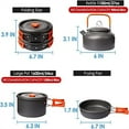 thumbnail image 6 of Gutsdoor Camping Cookware Set Camping Gear Camp Mess Kit Campfire Utensils Non-Stick Cooking Equipment Lightweight Stackable Pot Pan Bowls with Storage Bag for Outdoor Hiking, 6 of 8