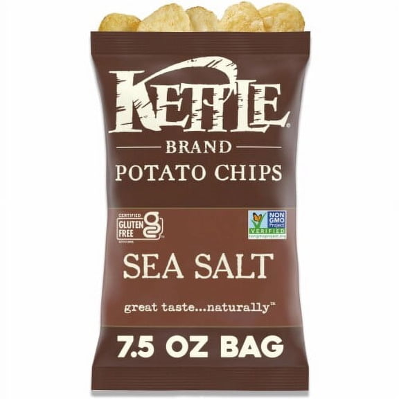 2X - Kettle Brand Sea Salt Kettle Potato Chips-7.5 oz