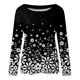 thumbnail image 4 of Blusa de manga larga con cuello redondo y estampado de flores florales para mujer Pompotops  FGAJ6717, 4 of 5