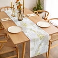 thumbnail image 3 of Coastal Table Runner - 48 Inch Long, Kitchen Dining Table Runner Dresser Scarves, Yellow-green Ocean Coral Starfish Jellyfish Farmhouse Decor for Coffee Tables Wedding Party Banquet, 3 of 8