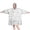Cat and Yarn Line Art White Pattern, variant on Wearable Blanket Hoodie,Cat and Heart White Pattern Oversized Sherpa Blanket Hoodie with Super Pockets,Super Warm Fuzzy Pullover for Women & Men