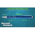 thumbnail image 3 of 10 Twist Action Metal Stylus Pens Pack - Two in One, Smooth, Black Ink - Blue, 3 of 5