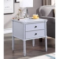 thumbnail image 3 of Comfort Pointe Ellison Dove Gray Wood 2-Drawer Coastal Style Nightstand, 3 of 11