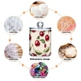 thumbnail image 6 of Yayeee 4 Pack Qtip Holder Bathroom Cotton Swab Canister with Lid Clear Dispenser Set, Cute Cherry, 6 of 6
