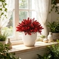 thumbnail image 4 of Leodye 1PCS Mini Simulated Green Bonsai Potted Plant Artificial Desktop Ornament Natural Style Faux Flower Decor for office Bedroom Table Layout -6.3x6.3x6.3in, 4 of 6