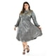 thumbnail image 1 of Vestido plisado con laso Roman Fashion /Tallas Extras, 4322 (Plateado) plateado 36, 1 of 7