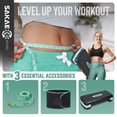 thumbnail image 2 of SAKAE Aerobic Step Platform Set with Waist Trimmer & Measuring Tape, Exercise Steppers for Home Gym Exercise Fitness, Adjustable Height 2 Level Risers Workout Step Platform Trainer, Green, 2 of 9