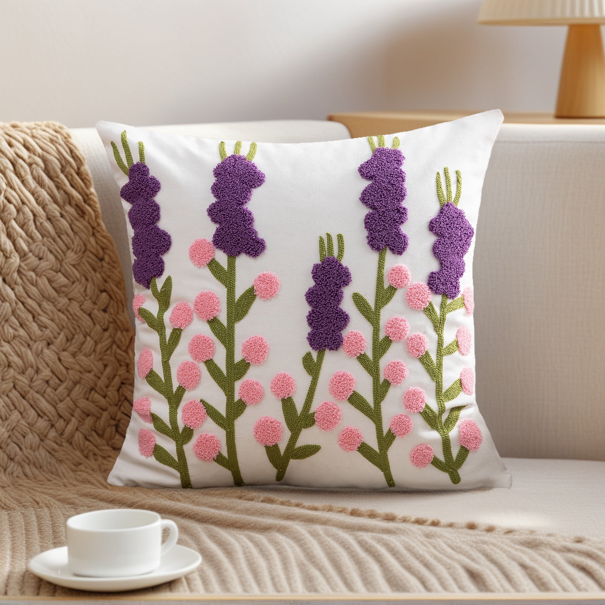 Unique Bargains Square Throw Pillow Covers Pack of 2 Multicolor Pattern 2 18" x 18"