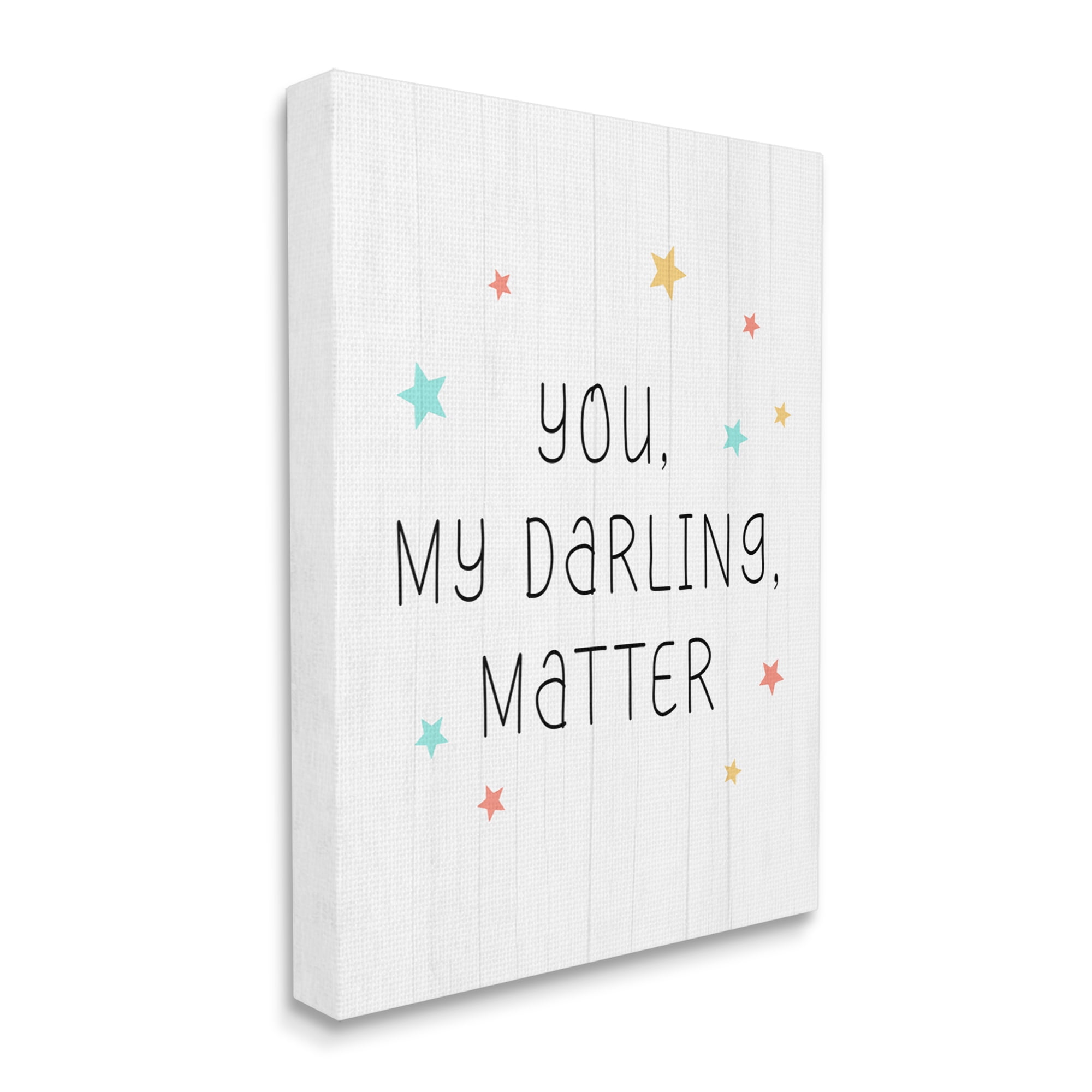 Stupell Industries Vivid Hues You Darling Matter Striped Patterned Sign,36 x 48, Design by Daphne Polselli
