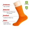 thumbnail image 6 of Cotton Crew Socks for Women Orange 6 Pairs Size 9-11, 6 of 8