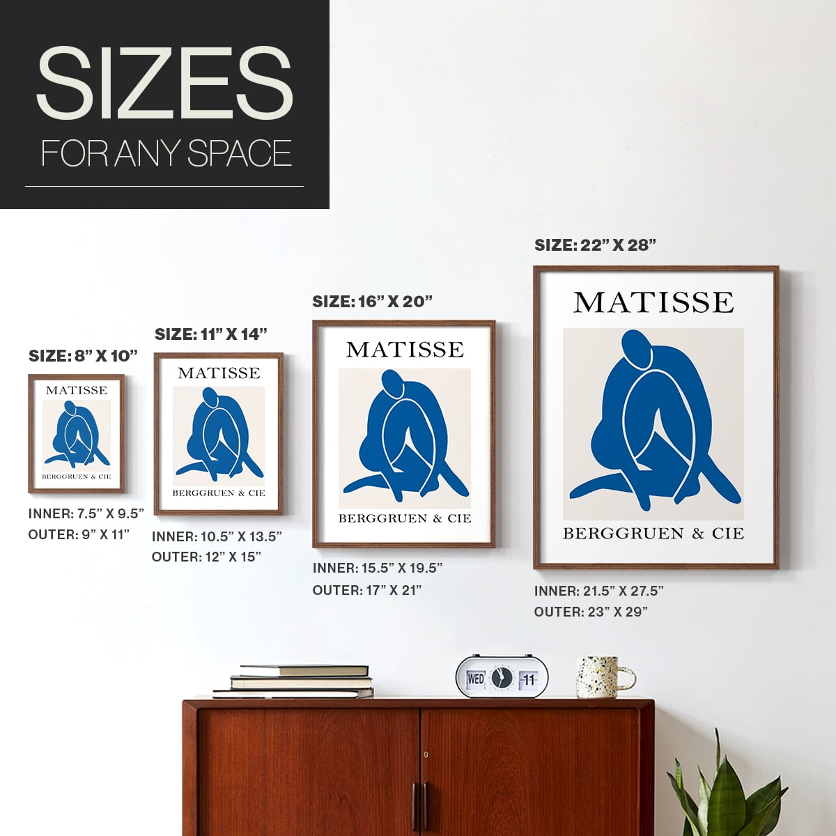 Matisse CCXCIII in Solid Wood 11 x 14 Framed Print
