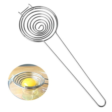 

tooloflife Egg White Separator Egg Yolk White Divider Long Handle Stainless Steel Home Kitchen Baking Tool