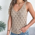 thumbnail image 5 of cfhntfmh Women's Crochet Knit Tank Tops Casual Scoop Neck Sleeveless Sweater Shirts Baggy Cutout Tops, 5 of 7