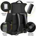 thumbnail image 3 of Bolso acolchado viaje coche, mochila grande asiento, bolsa control en puerta aeropuerto, bolsa portadora asiento coche, bolso viaje asiento infantil con correa acolchada, funda asiento coche, negro, 3 of 3