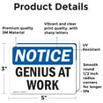 thumbnail image 2 of (2 Pack) Genius At Work OSHA Notice Sign 5 Inch X 3.5 Inch Vinyl Label Decal Sticker Weather Resistant, UV Protected for Workplace, Business, and Construction Site, Made in the USA, 2 of 7