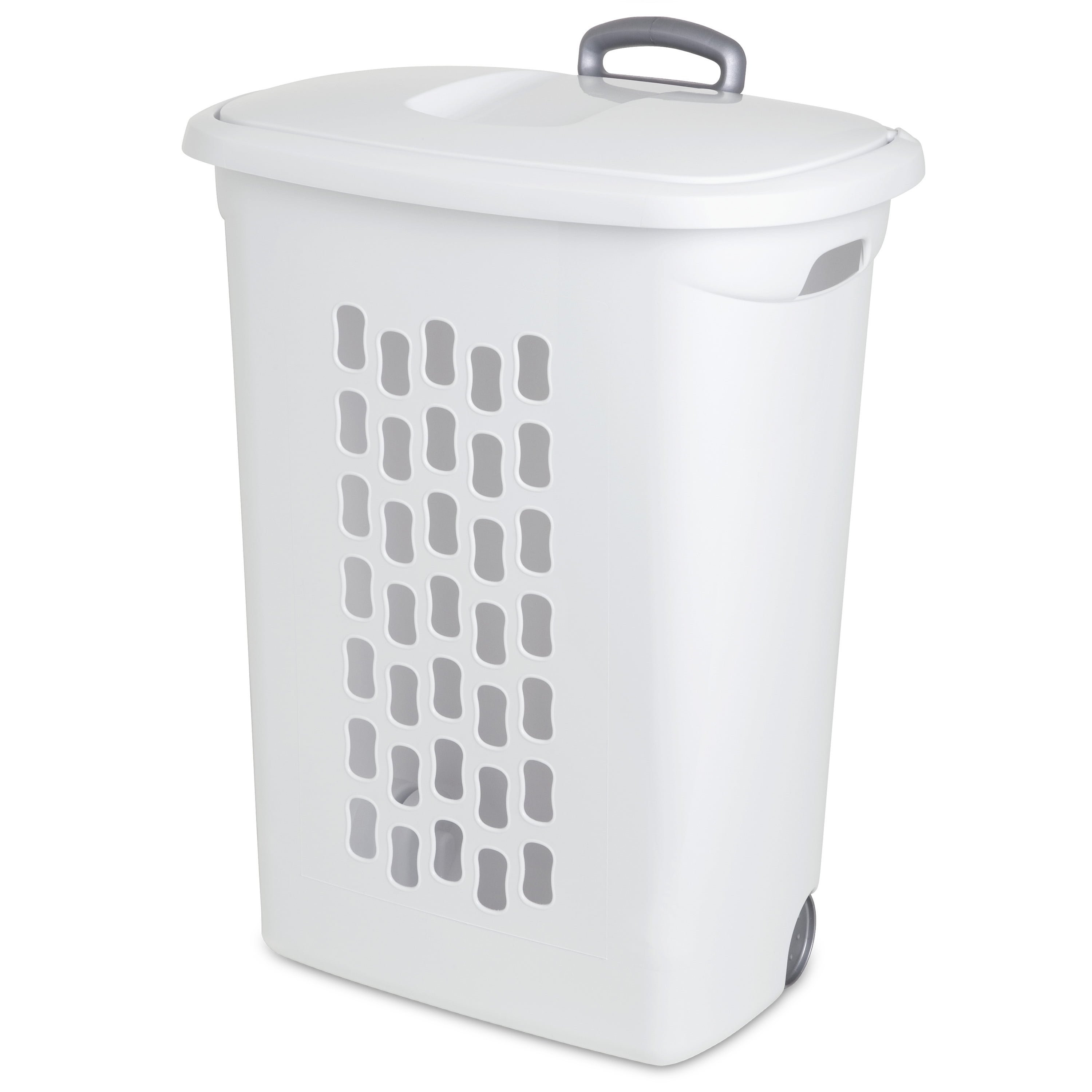 Sterilite Ultra™ Wheeled Hamper White Set of 3
