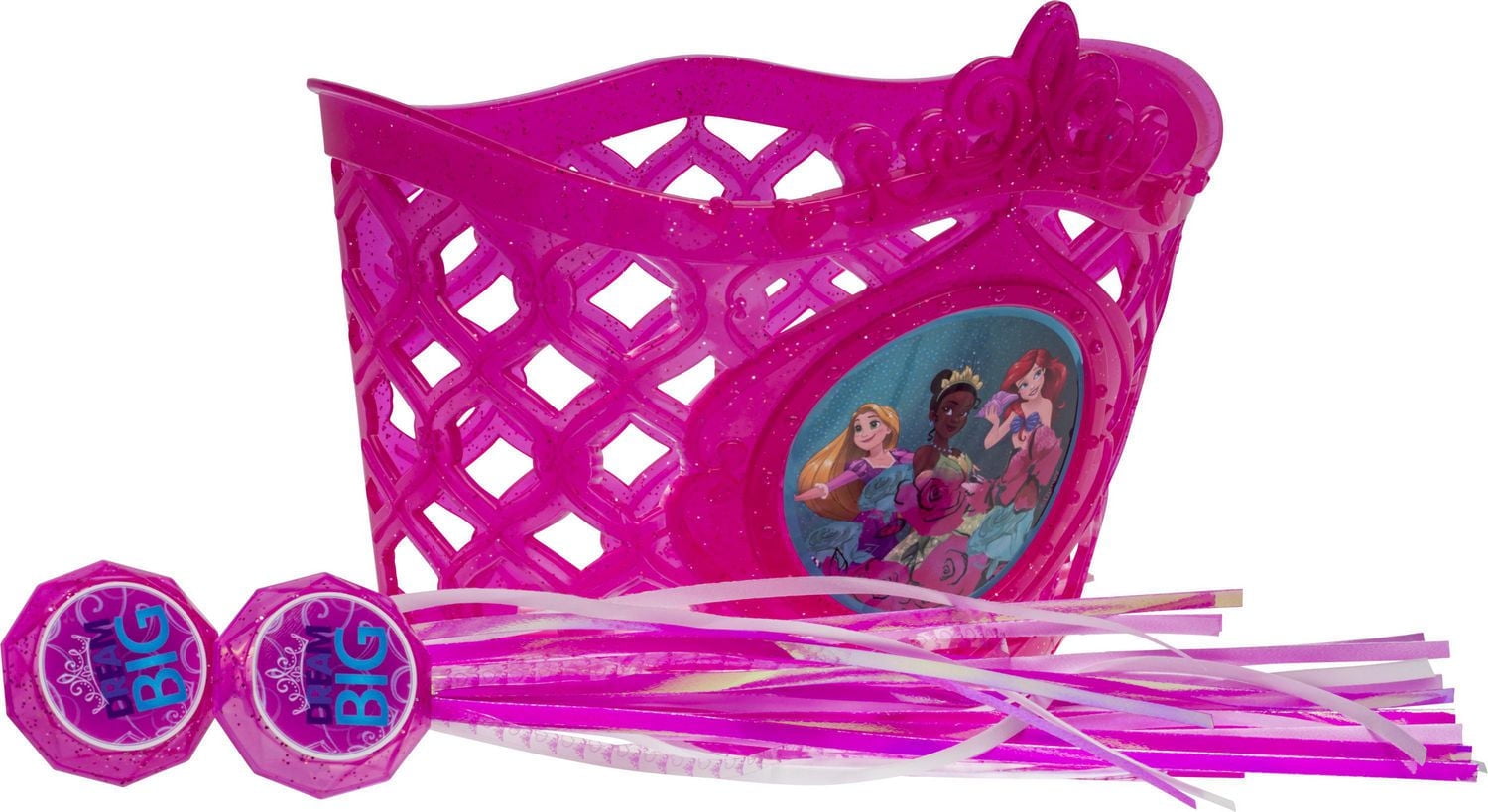 Panier de vélo moulé 3D et banderoles Disney Princess Panier de guidon