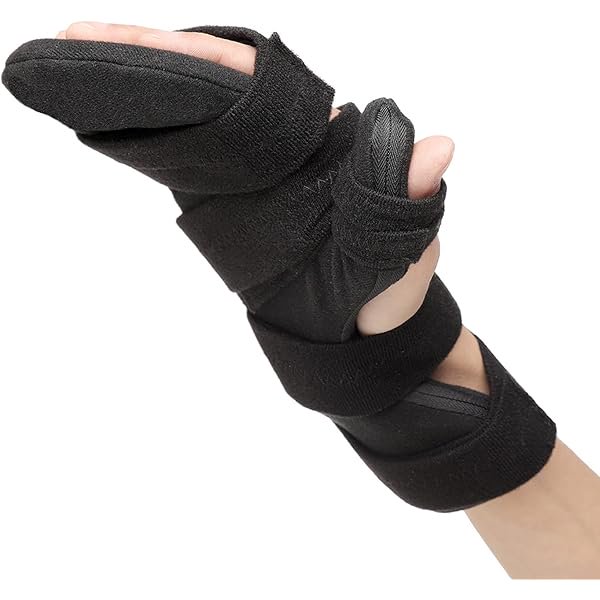 wonima11 Resting Hand Brace, Soft Stroke Hand Splint Night Support for Finger Contractures, Hand Immobilizer for Carpel Tunnel Wrist Pain, Muscle Atrophy, Arthritis, Tendonitis, Metacarpal Breaks