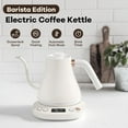 thumbnail image 2 of Electric Gooseneck Kettle With Keep Warm Function & LCD Display Automatic Shut Off Coffee Kettle Temperature Control Pour Over Kettle 1200 Watt, 0.8L, 120V, Off White, 2 of 6
