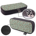 thumbnail image 4 of Lsque Retro Hippie Groovy Mushroom Printed Big Capacity PU Leather Pencil Case Large Pencil Pouch Stationery Pen Bag Pencil Holder for Teen, 4 of 6