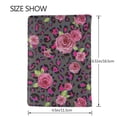 thumbnail image 3 of Pofeuu Rose Mix Leopard 2 Print Travel Document Organizer Passport Holder Men Women for Family (6.5 in x 4.5 in),Wallet Holder Credit Card Clutch Bag Case, 3 of 5