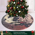 thumbnail image 6 of FMSHPON Happy Halloween Xmas Christmas Tree Skirt Stand Mat for Holiday Party Decoration Indoor Outdoor 48 inches, 6 of 6