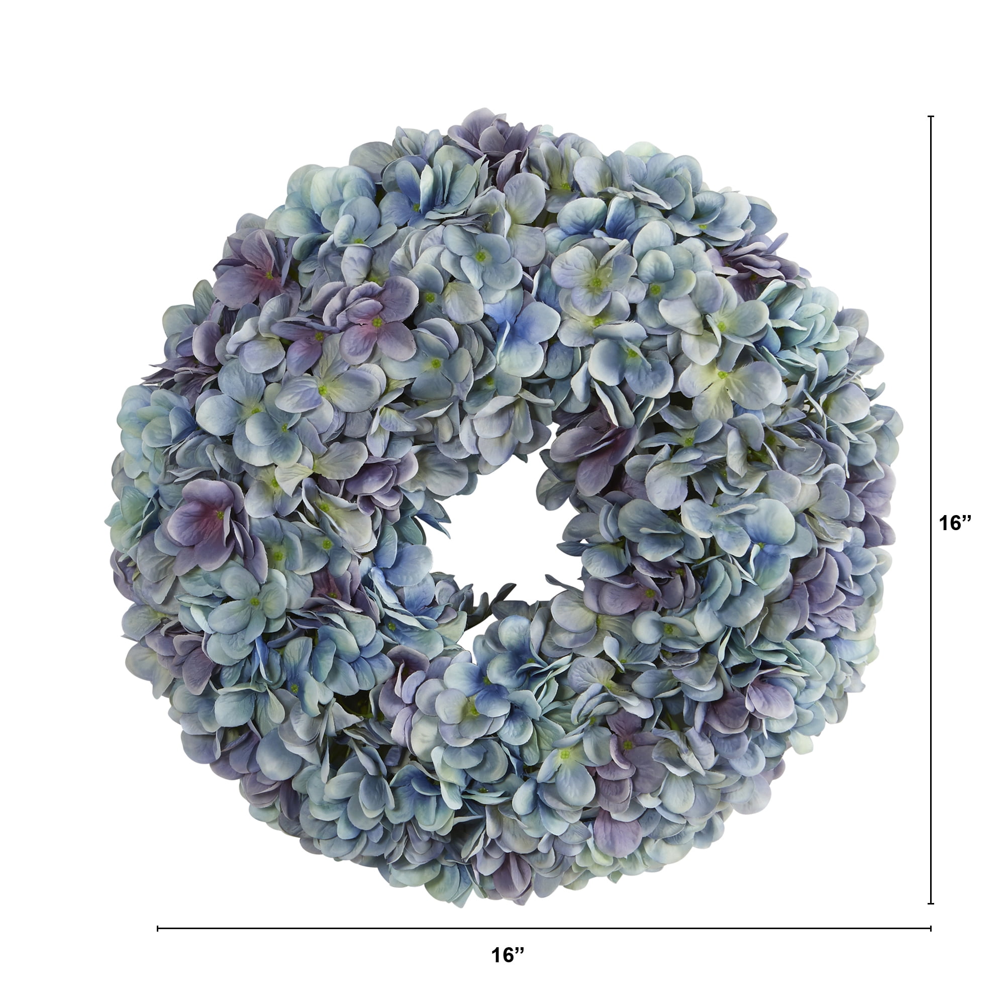 16in. Hydrangea Artificial Wreath