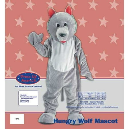 Hungry Wolf Mascot Costume Set - kids size X-Large