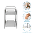 thumbnail image 7 of 2-Tier Metal Spice Rack Freestanding Spice Storage Shelf, Silver, 7 of 7
