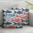 thumbnail image 3 of ONETECH Fish Throw Pillow Covers Home Decor , Fish Decorative Pillowcase Cushion Cover Soft Durable for Bed Sofa Couch, 3 of 5