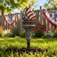 thumbnail image 5 of DefiDgd Patriotic Metal Garden Stake Statue,Vintage American Flag Style Yard Plug-in Decor,Garden Lawn Porch Ornament for 4th of July Independence Day Outdoor Landscape(Torch), 5 of 9