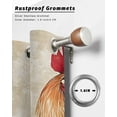 thumbnail image 6 of nqOlkjepod Outdoor Curtains for Patio Waterproof, Vintage Rooster Outdoor Privacy Panels Grommet, Spring Flower Elegant Animals Blackout Outside Curtains for Porch/Cabana/Pergola 54"x84", 2 Panels, 6 of 8