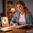 thumbnail image 5 of Portable Mini Desk Fan Thin Card Style Usb Powered Personal Fan with Warm Led Light 5 Speed Adjustment for Indoor Outdoor Use Home Car Office Yellow 1 Pack, 5 of 9