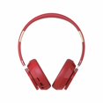 thumbnail image 3 of Bluetooth headphones with up to 40 hours battery, microphone for call, foldable and comfortable, Android and iOs compatible - Red, 3 of 7