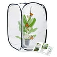 thumbnail image 2 of Butterfly Habitat Cage Foldable, Gaqring Transparent Mesh Observation Enclosure for Caterpillars, Portable 15.7x15.7x23.6 Inch Insect Culture Net with Zipper Opening, 2 of 7