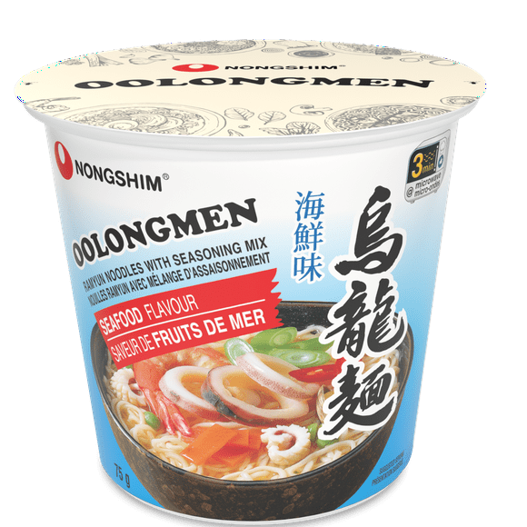 Nongshim Oolongmen Seafood Cup Noodle Soup, 75g, Microwavable