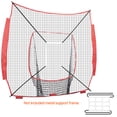 thumbnail image 5 of 7x7 FT Baseball Softball Practice Net (NET ONLY), Portable Training Net for Hitting Batting Catching Pitching, Backstop Equipment with 1-Hole & 9-Hole Strike Zone Targets, 5 of 10